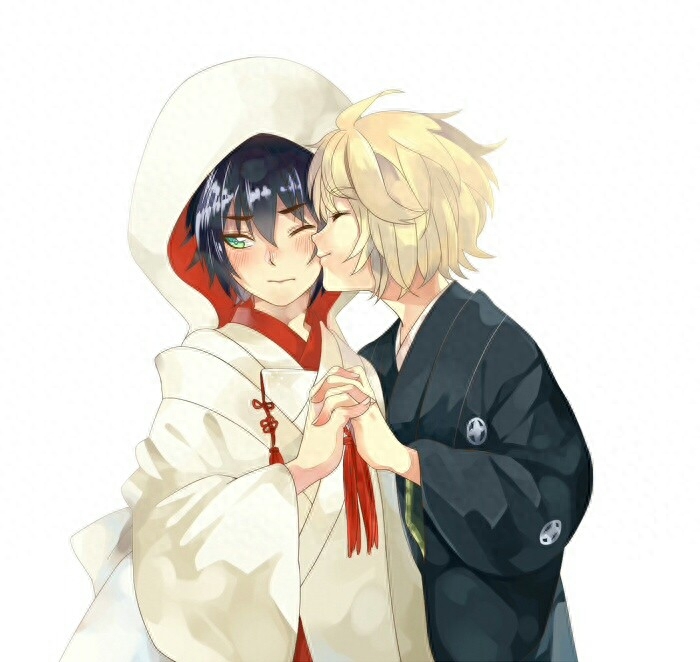 终结的炽天使里的最佳CP,百夜米迦尔和百夜优一郎基情满满