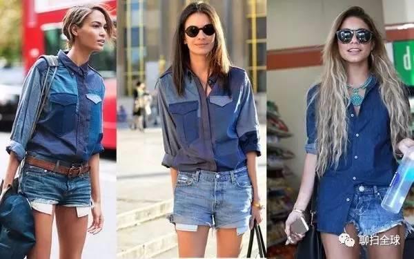 牛仔短裤女夏装图片集 牛仔短裤女怎么搭配