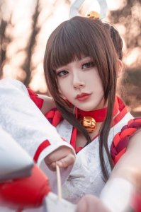 ​cosplay美女|cos鉴赏-正片 王者荣耀adc伽罗花见巫女