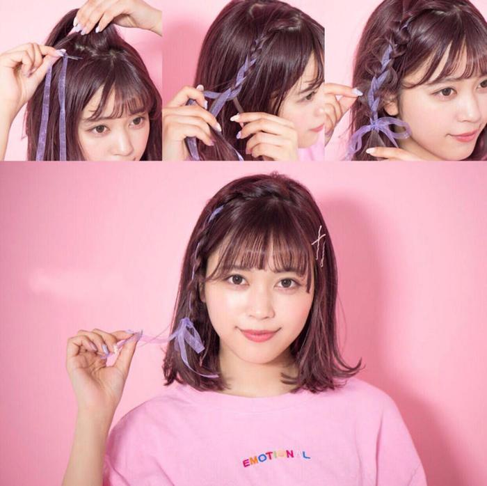 超级实用的短发编发教程，短发妹子也可以很多变，可爱动人！