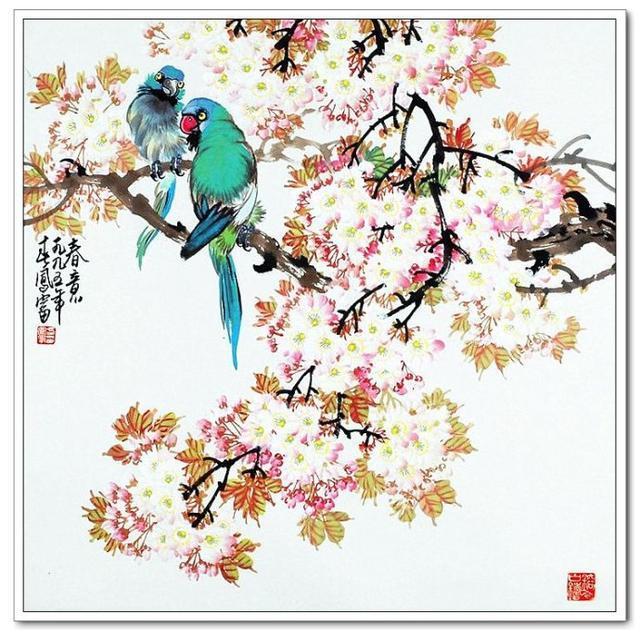 花为异彩,鸟为春鸣!——重庆方凤富作品!