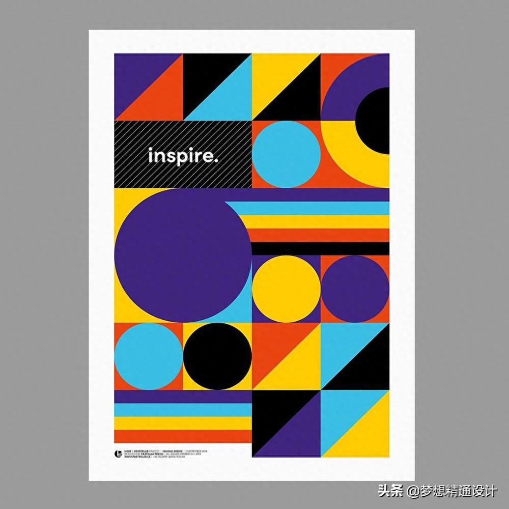 玩转形状！16款创意几何图形构成海报