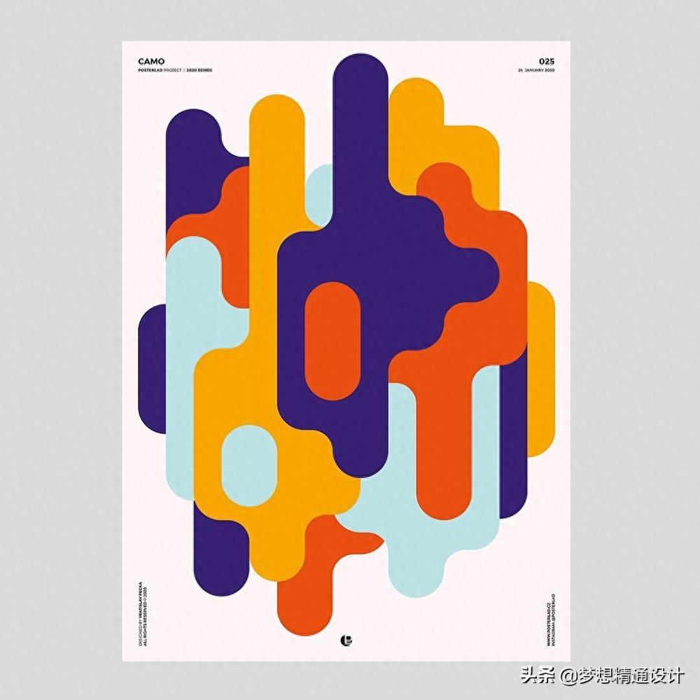 玩转形状！16款创意几何图形构成海报