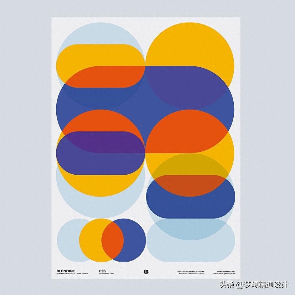 玩转形状！16款创意几何图形构成海报