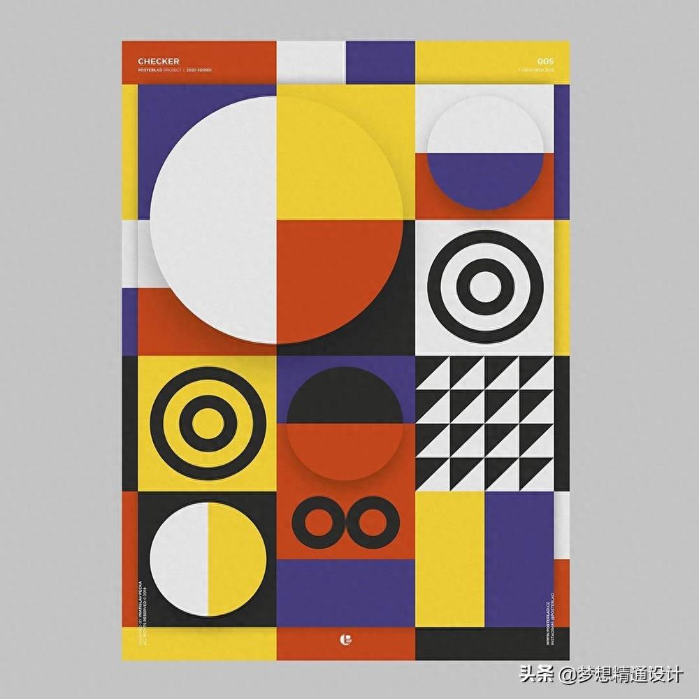 玩转形状！16款创意几何图形构成海报