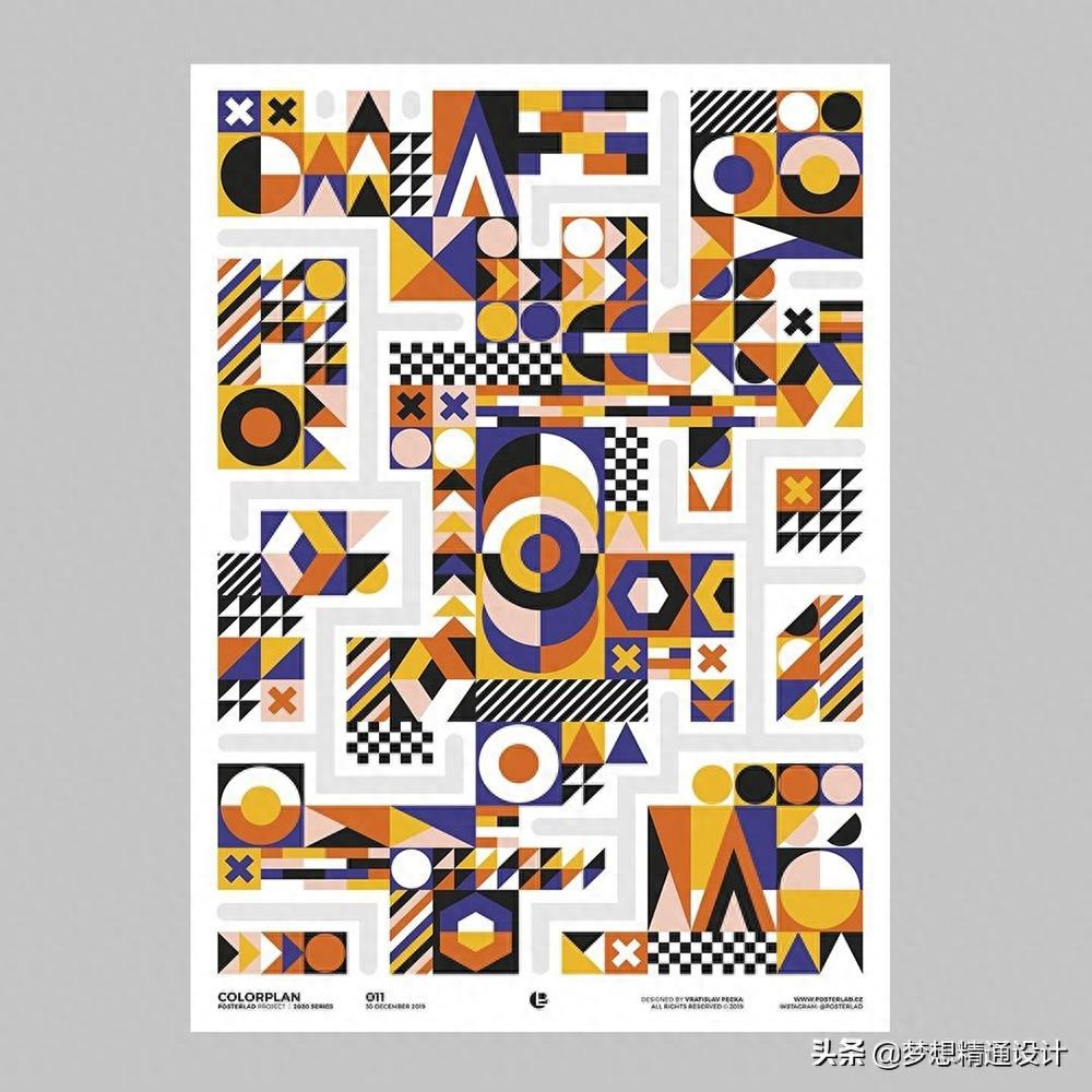 玩转形状！16款创意几何图形构成海报