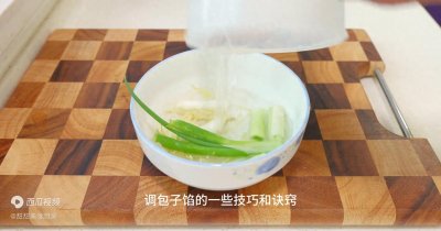 ​猪肉大葱包子饺子馅，学会酒店调馅秘诀，肉馅鲜嫩多汁不腥...