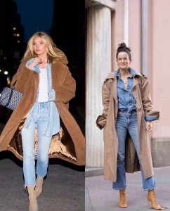 ​时尚女人建议穿牛仔衬衫，5种经典的搭配示范，轻松穿出高级感