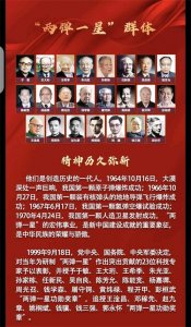 ​两弹一星元勋为新中国的崛起而奋斗的英雄们