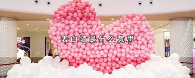 ​表白墙是什么意思