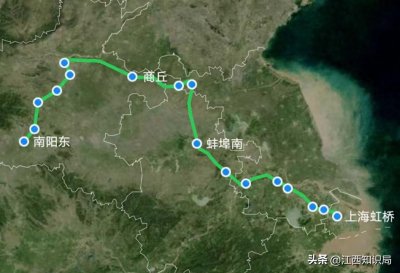 ​上海至南阳始发终至高铁，G1810次列车，过徐州、郑州等