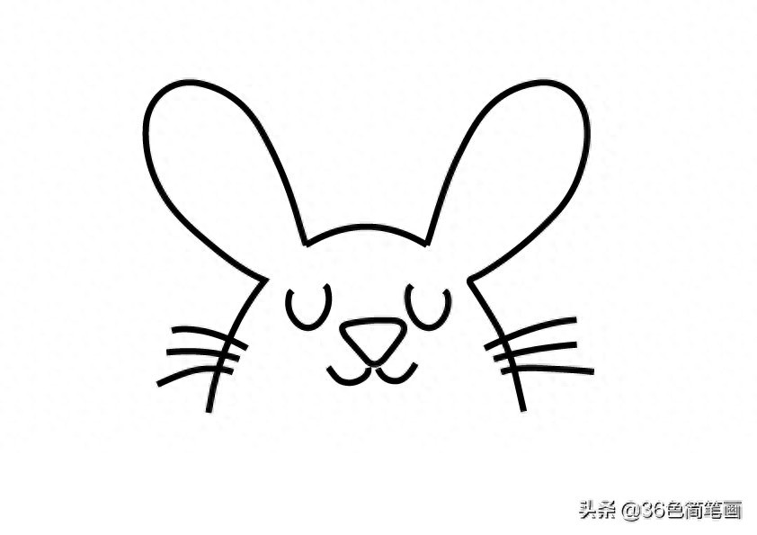怎么画小兔子的简笔画?小白兔白了白又白,蹦蹦跳跳真可爱