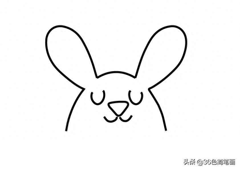 怎么画小兔子的简笔画?小白兔白了白又白,蹦蹦跳跳真可爱