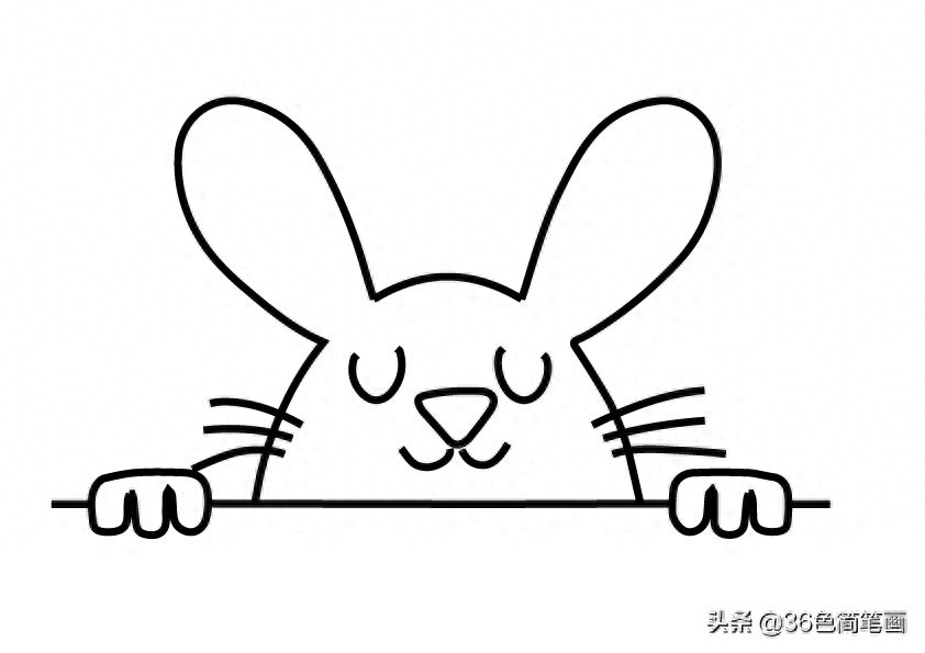 怎么画小兔子的简笔画?小白兔白了白又白,蹦蹦跳跳真可爱