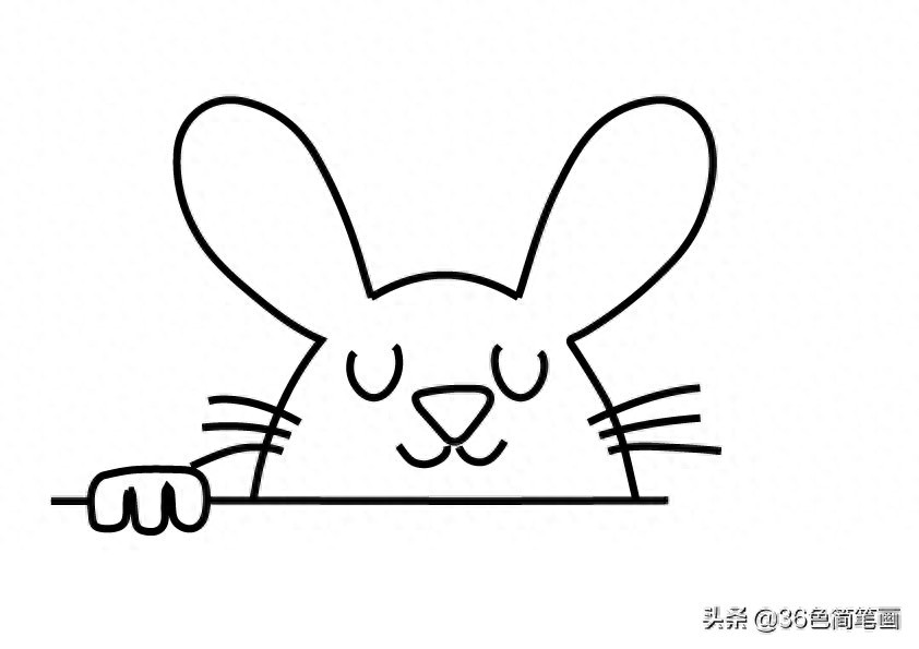 怎么画小兔子的简笔画?小白兔白了白又白,蹦蹦跳跳真可爱
