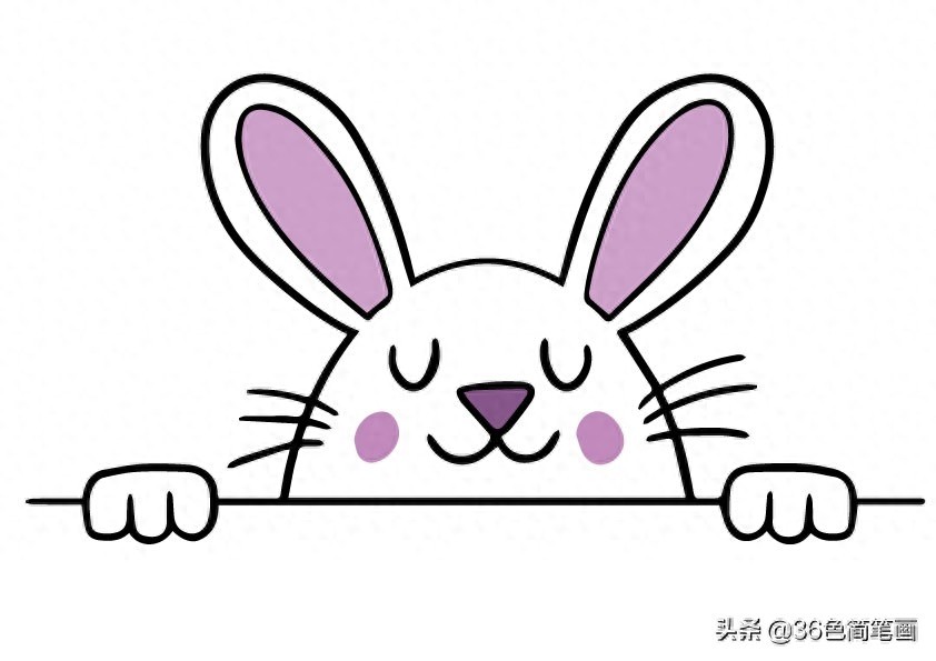 怎么画小兔子的简笔画?小白兔白了白又白,蹦蹦跳跳真可爱