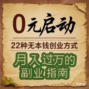 ​0元启动！22种无本钱创业方式，月入过万的副业指南（干货收藏）