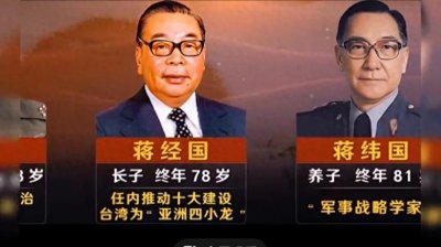 ​蒋介石的子孙后代今何在？