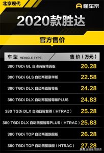 ​新车 | 售20.28万元起 2020款北京现代胜达上市
