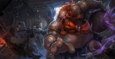 ​LOL酒桶新皮肤，名叫光明骑士，E技能诠释什么叫灵活的胖子