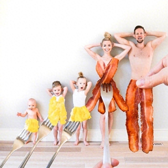 一组超有创意的家庭亲子照，满满的爱