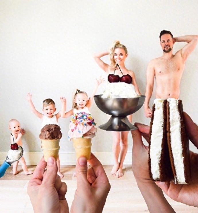 一组超有创意的家庭亲子照，满满的爱