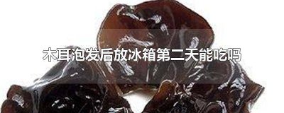 ​木耳泡发后放冰箱冷藏几天可以吃 木耳泡发后放冰箱第三天能吃吗